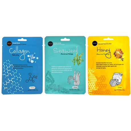 Celavi Essence Facial Sheet Face Mask Variety Set Classic Authentic Korean Moisturizing Skincare (12 - Packs) - Vamzn#