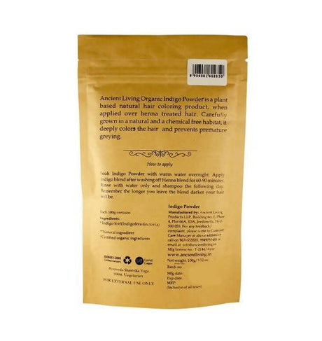 Ancient Living Indigo Powder Natural Hair Colour - Vamzn#