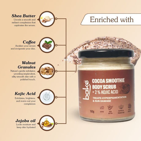 Bake 2% Kojic Acid Cocoa Smoothie Body Scrub - Vamzn#