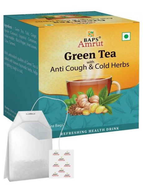 Baps Amrut Green Tea With Anti Cough & Cold Herbs - Vamzn#