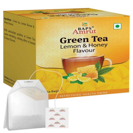 Baps Amrut Green Tea with Lemon & Honey Flavour - Vamzn#