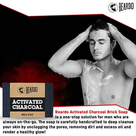 Beardo Activated Charcoal Brick Soap - Vamzn#