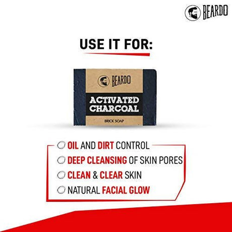 Beardo Activated Charcoal Brick Soap - Vamzn#