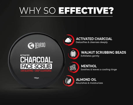 Beardo Activated Charcoal Face Scrub - Vamzn#