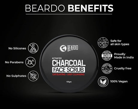 Beardo Activated Charcoal Face Scrub - Vamzn#