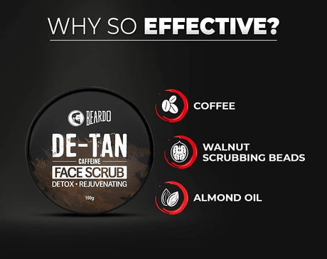 Beardo De - Tan Caffeine Face Scrub - Vamzn#