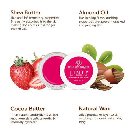 Bella Vita Organic Strawberry Tinty Blush 3 in 1 - Vamzn#