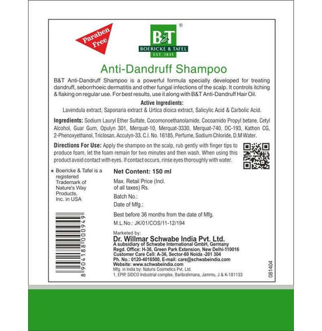 Boericke & Tafel Anti - Dandruff Shampoo - Vamzn#