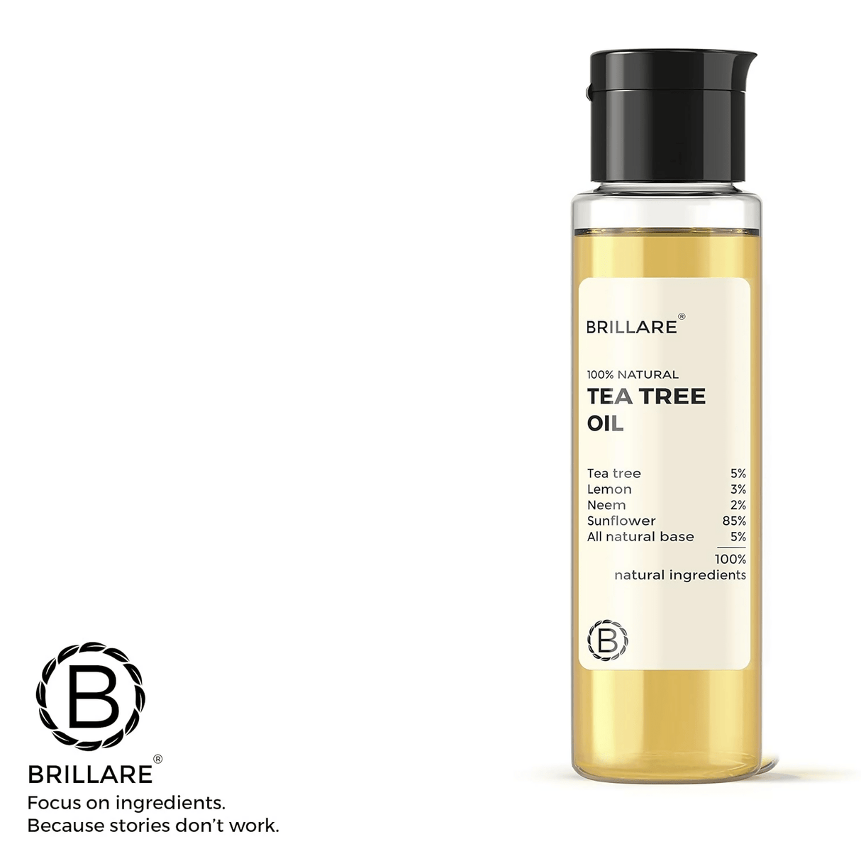 Brillare Tea Tree Hair Oil with The Goodness of Lemon & Sunflower Oil Dry - Vamzn#