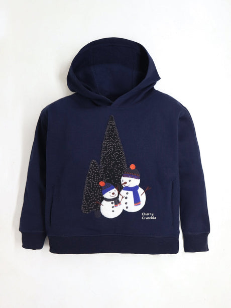 Cherry Crumble Unisex Navy Blue Solid Sweatshirt - Vamzn#