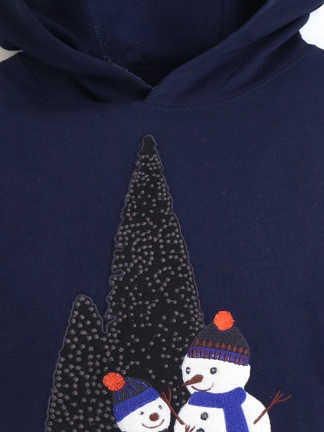 Cherry Crumble Unisex Navy Blue Solid Sweatshirt - Vamzn#