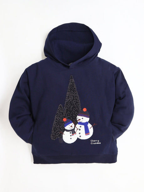 Cherry Crumble Unisex Navy Blue Solid Sweatshirt - Vamzn#