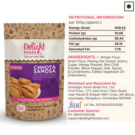 Delight Foods Chhota Samosa - 250 Gm - Indian Snack - Vamzn#